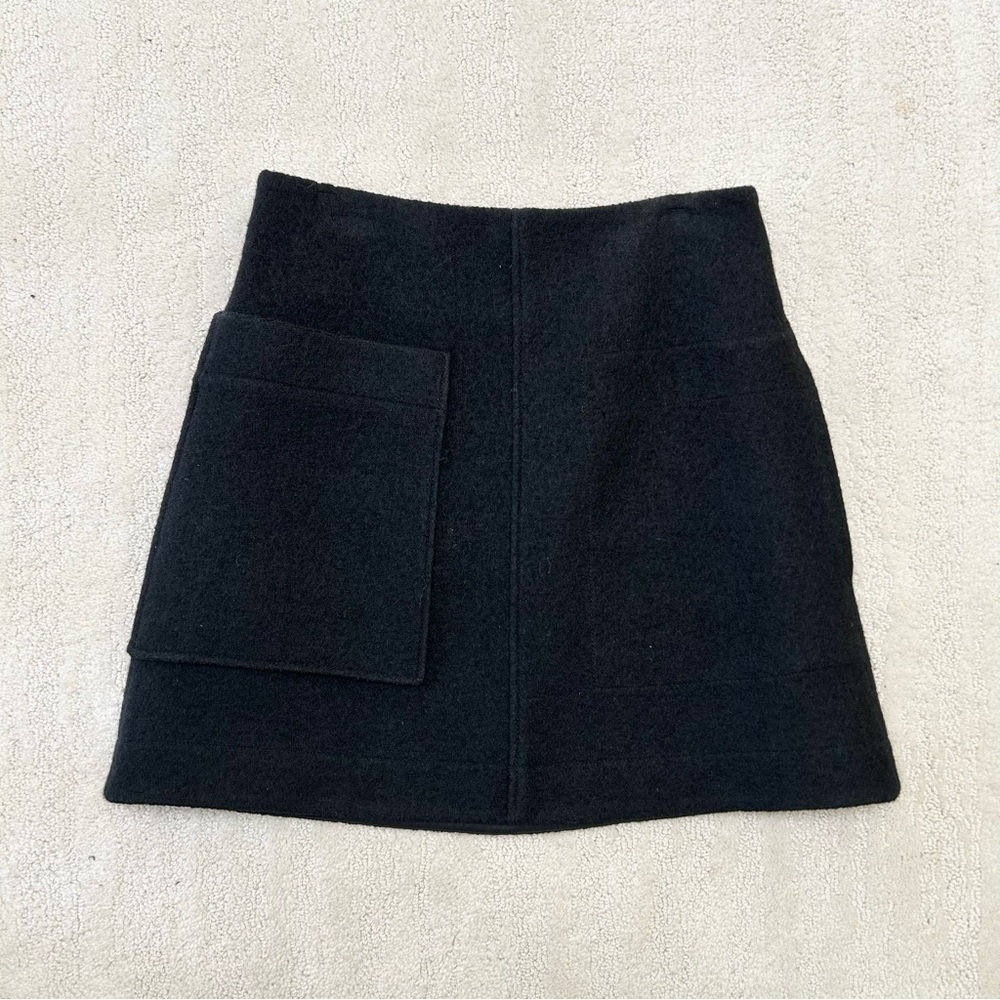 [Like New] COS 100% Wool Black Mini Skirt (Size EUR 2)